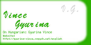 vince gyurina business card